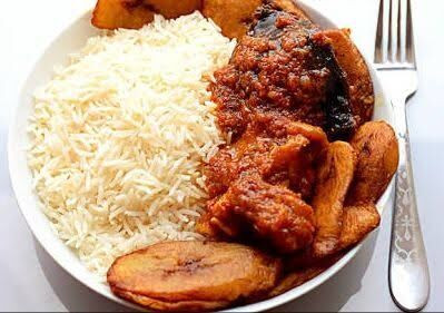 Mamaput., White Rice, With Fried Plantain, And 2meats. #2100. Note. Don't Eat If Seal Is Broken., Available From 7.30am to 10.30am